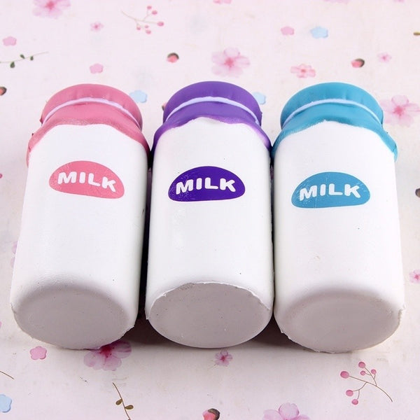 Squishy Milk Bottle, Scented, Slow Rising,  Phone Strap